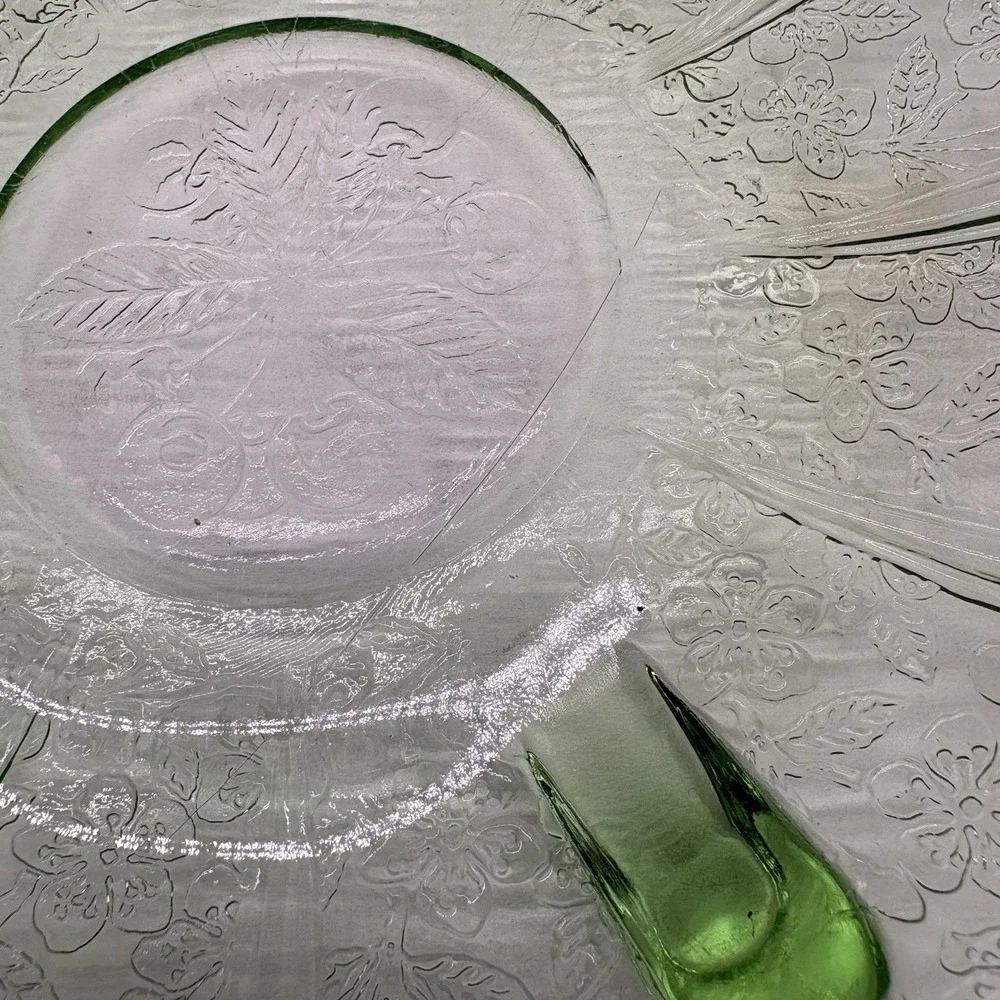 Vintage Uranium Vaseline Glass Bowl 10